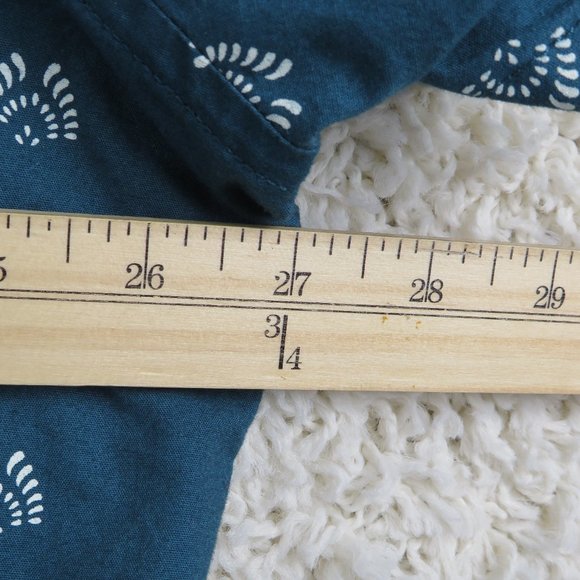 Goodfellow* Men's Short Sleeve Button Down Curved Hem BOHO Slim Shirt~ Size‎ XXL - Picture 9 of 12